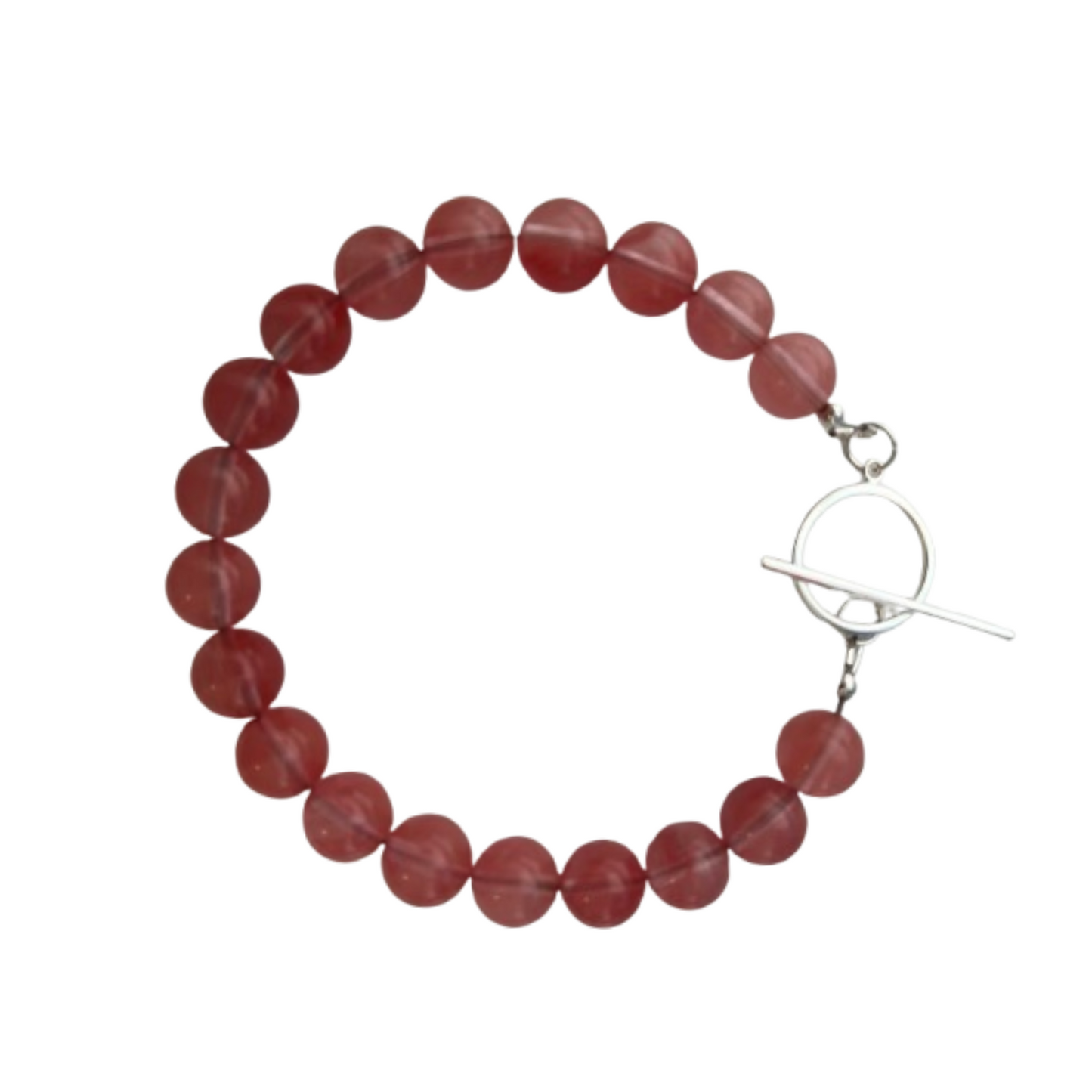 Cherry Quartz Gemstone Bubble Bracelet